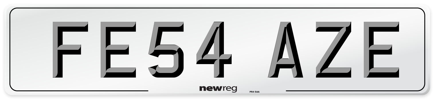 FE54 AZE Number Plate from New Reg